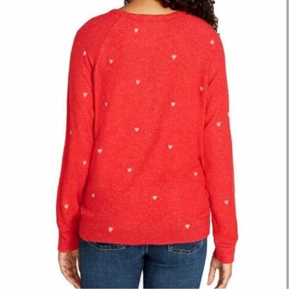 EUC David Bitton Buffalo Red Hearts Sweater - Picture 2 of 8